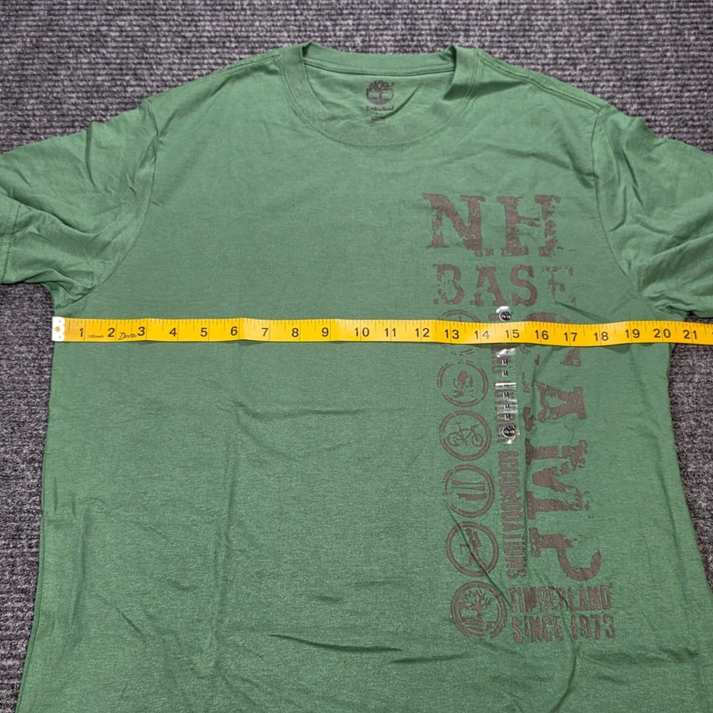 Timberland NH Base Camp Graphic T-Shirt Men's Size M Green Cotton Crew Neck NEW - Picture 5 of 7